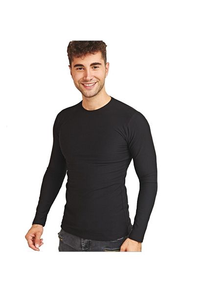 Fsm1453 Erkek Beyaz Uzun Kollu Badi T Shirt Trendyol