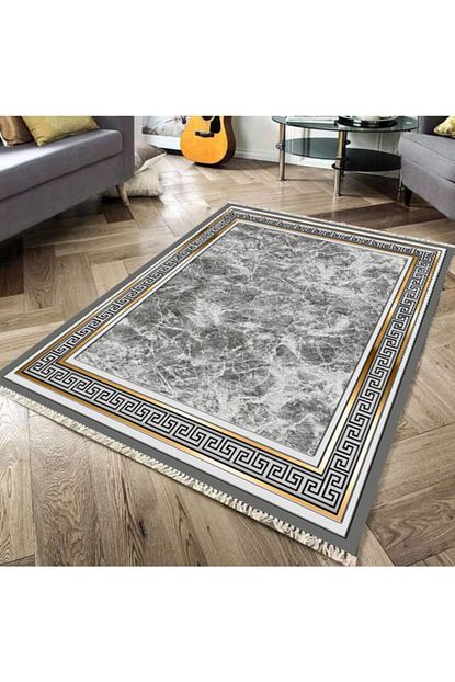 Best Home Dijital Baski Latex Deri Kaymaz Taban Kadife Hali Trendyol