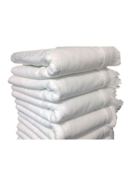 Bursa 6 Li Fiesta Etaminli Kanavicelik Beyaz El Yuz Havlusu 50x90 Cm Trendyol