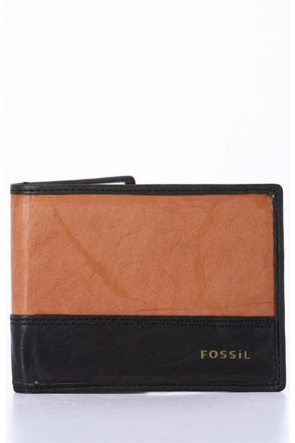 Fossil Erkek Siyah Taba Rengi Deri Cuzdan Trendyol