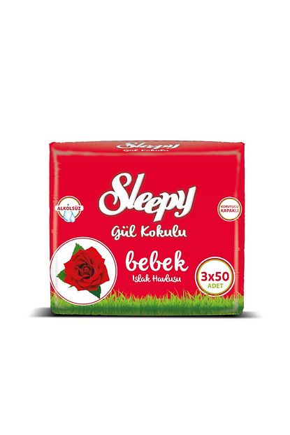 Sleepy Gul Kokulu 3 Lu Paket 150 Yaprak Islak Havlu Trendyol