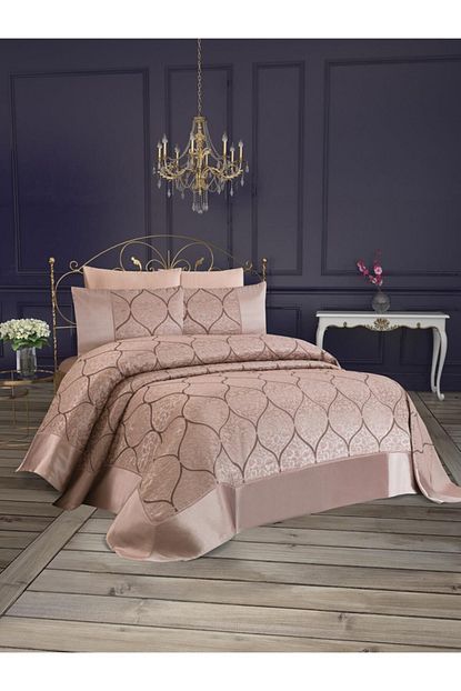 Homeart Pudra Sik Cift Kisilik Yatak Ortusu Trendyol