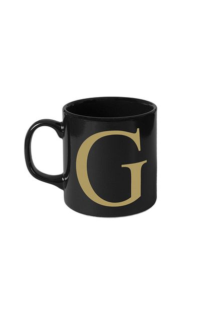 Macmug Harfli Seramik Kupa Bardak Siyah G Trendyol