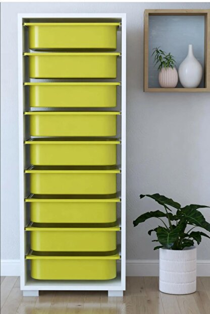 Pratico 9 Sepetli Sari Cok Amacli Dolap Trendyol