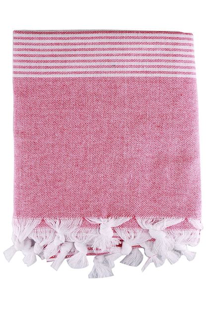 Odel Buldan 100 Pamuk Plaj Pestemali Pembe 90x185 Cm Trendyol