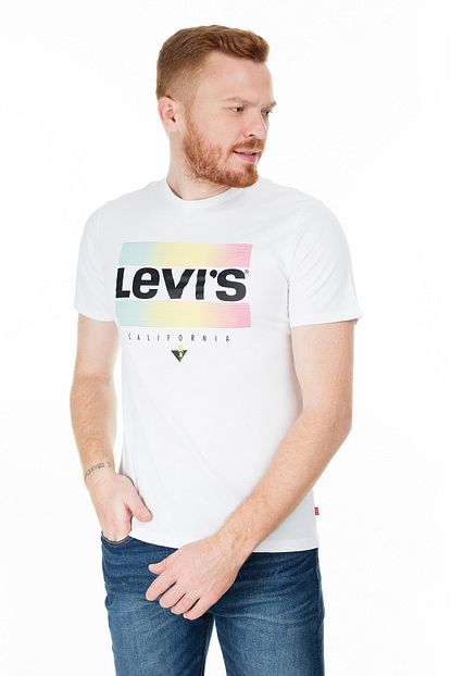 Levi S Baskili Bisiklet Yaka T Shirt Erkek T Shirt 39636 Trendyol