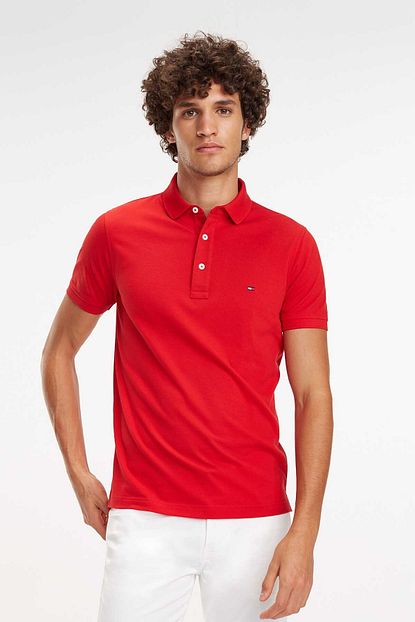Tommy Hilfiger Erkek Tommy Slim Polo Yaka T Shirt Trendyol