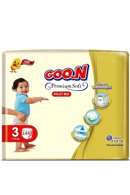 Goo N Goon Premium Soft 3 Numara Kulot Bez 7 12 Kg Ikiz Paket 144 Adet Trendyol