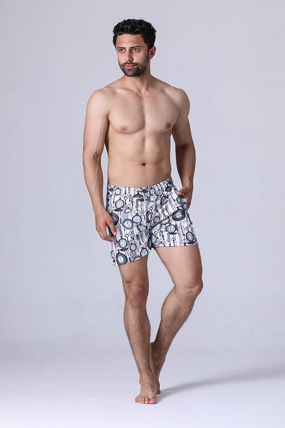 Sakkon Dijital Baski Slim Fit Erkek Sort Mayo Trendyol
