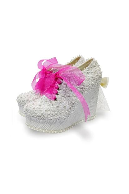 Bbshoes Kadin Dolgu Topuk Abiye Gelin Ayakkabisi Trendyol