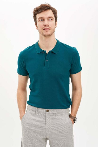 Defacto Erkek Yesil Polo Yaka Regular Fit Basic Pike T Shirt S4004az 20sm Gn1 Trendyol