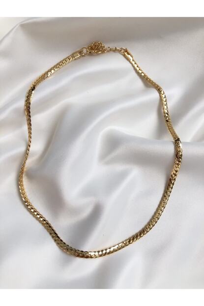 The Y Jewelry Kadin Altin Renk Ezme Zincir Kolye Trendyol