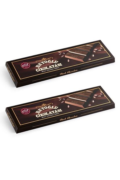 Elit Cikolata Meshur Beyoglu Cikolatasi Bitter Tablet Cikolata 300 G 2 Li Set Trendyol