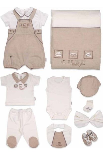 Babydola Erkek Bebek Kahverengi Hastane Cikis Seti Trendyol