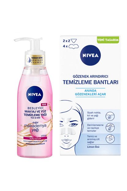 Nivea Siyah Nokta T Bolgesi Temizleyici Bantlar Nf Yuz Temizleme Yagi Kuru Cilt 150 Ml Trendyol