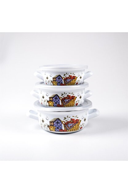 Karaca Nostalji Tencere Seti Mini Krem 12 14 16 Cm