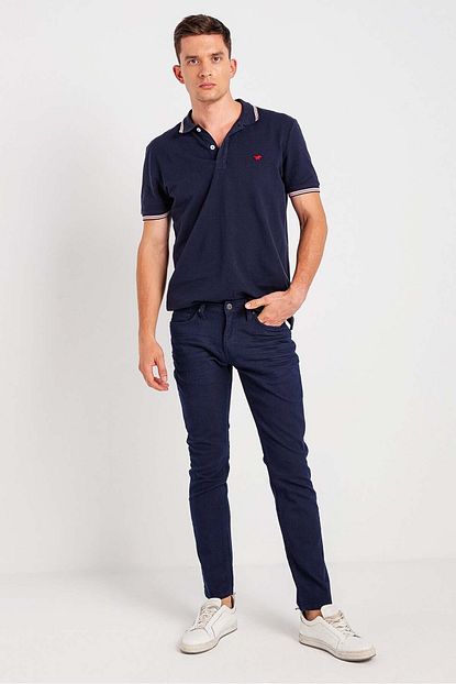 Mustang Erkek Lacivert Oregon Tapered Pantolon 03031 Trendyol