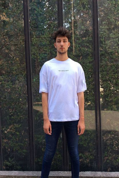 Hamuen Arka Baskili Oversize Tisort Trendyol