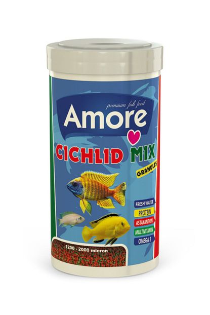 Amore Cichlid Mix Granules 250 Ml Malawi Amerikan Tanganyika Ciklet Protein Spirulina Balik Yemi Trendyol