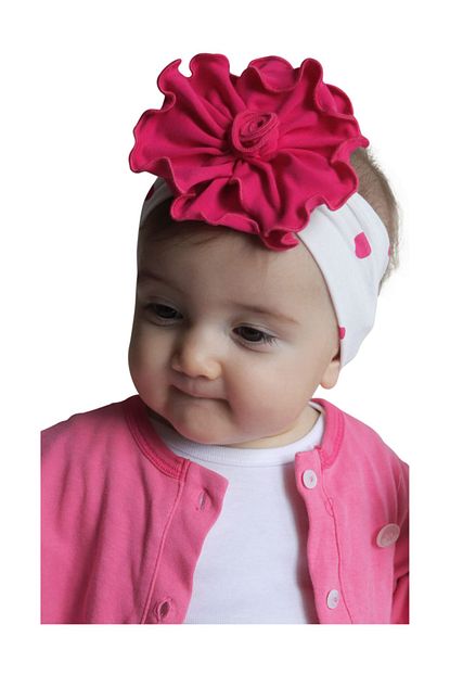 Babygiz Kiz Cocuk Ekru Fusya Renkli Bandana Trendyol