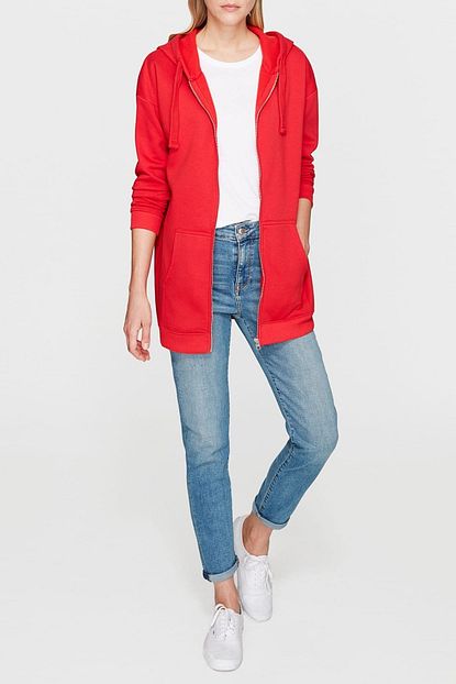 Mavi Kadin Kapusonlu Kirmizi Sweatshirt 167300 27120 Trendyol