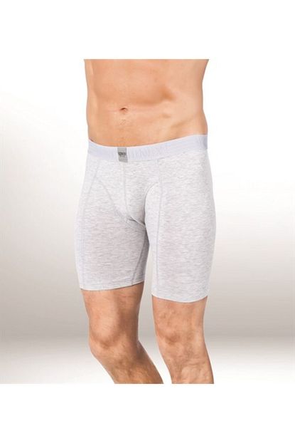Donex Erkek Gri Uzun Likrali Boxer 3 Adet Trendyol