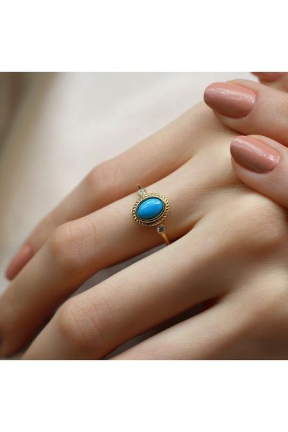 Safir Kuyumculuk Firuze Tasli Altin Yuzuk Trendyol