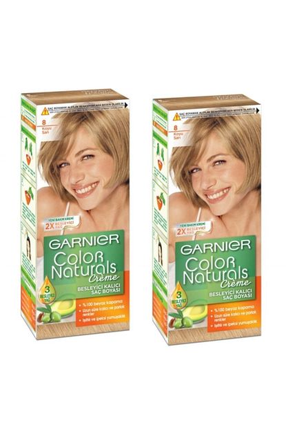 Garnier No 8 Koyu Sari Colour Natural Boya 2 Li Set Trendyol