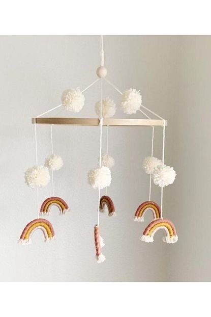 Lyn Home Decor Gokkusagi Beyaz Ponpon Donence Bebek Odasi Aksesuar Trendyol