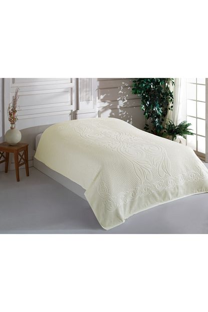 Dnz Gulcan Tekstil Naturel Havlu Pike Yatak Ortusu Della Tek Kisilik 160 220 Trendyol