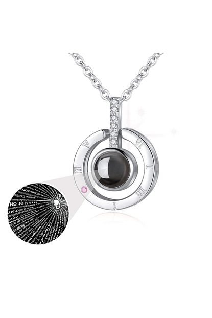 Belindastore 100 Dilde Seni Seviyorum Gumus Kolye Trendyol
