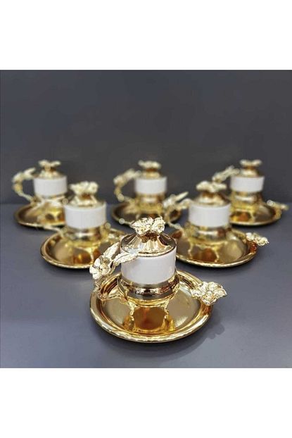 decoart luks tasarim 6 kisilik gold ve