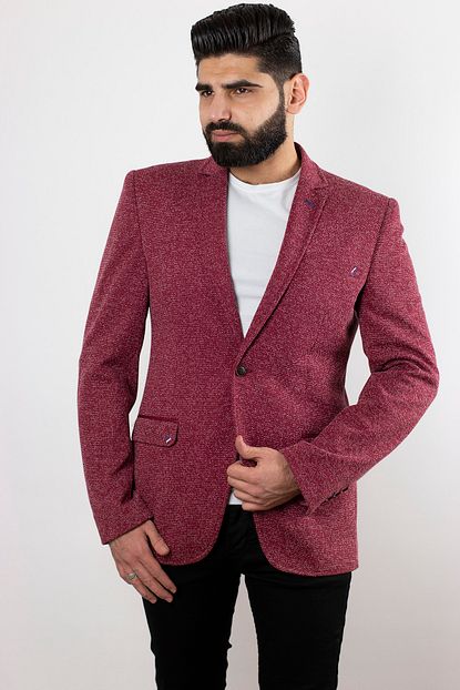 Shehba Ramon Beyaz Desenli Erkek Ceket Dar Kesim Trendyol