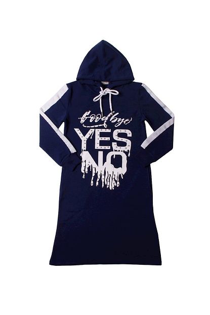 Toontoy Kiz Cocuk Tunik Kapsonlu Yes No Baski Inci Cakma 14 Yas 164cm Boy Trendyol
