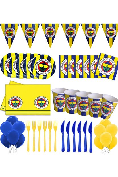 Fenerium Fenerbahce 8 Kisilik Dogum Gunu Konsepti Fenerbahce 8 Kisilik Dogum Gunu Seti Trendyol