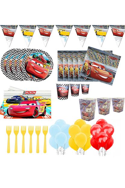 Bambapaw Cars 8 Kisilik Dogum Gunu Konsepti Arabalar 8 Kisilik Dogum Gunu Seti Trendyol
