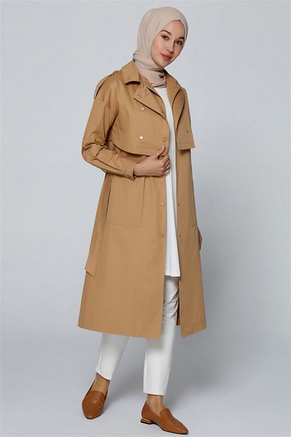 armine kadin camel kap 20y7105 trendyol