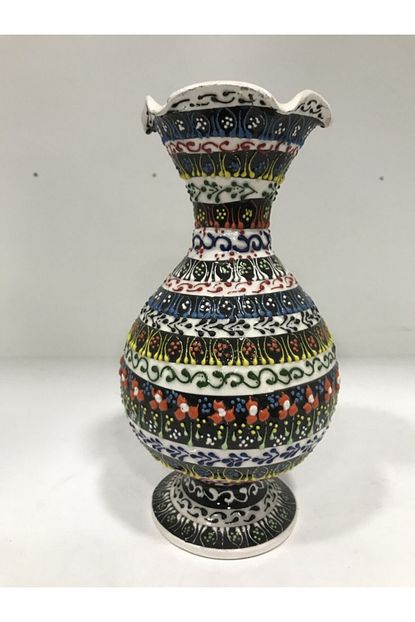 Nidasanat Aile Desenli Renkli El Yapimi Vazo Nida Sanat Evi Trendyol