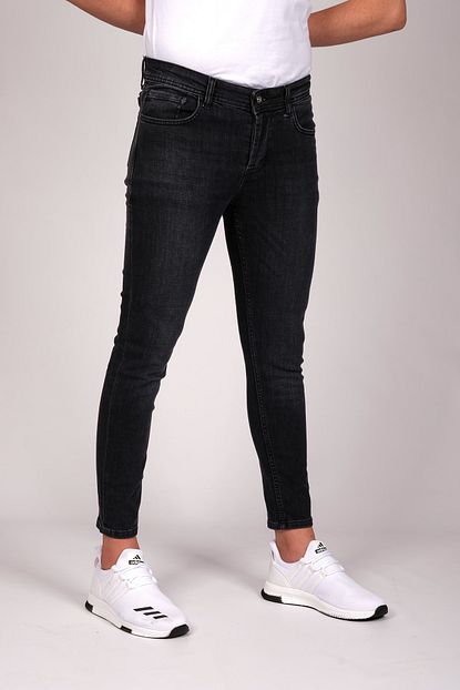 Bombe Erkek Taslanmis Siyah Skinny Fit Kot Pantolon 47683 Syh 99 Trendyol