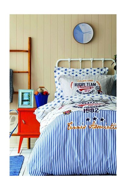 Karaca Home Challenge Mavi Rnf Genc Tek Kisilik Nevresim Takimi Trendyol