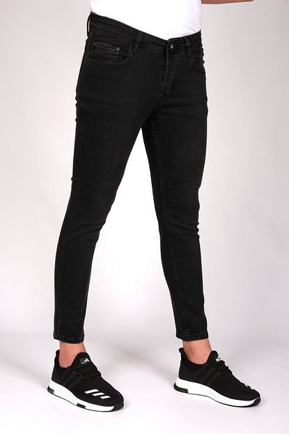 Bombe Erkek Siyah Skinny Fit Dar Kesim Dar Ve Kisa Paca Kot Pantolon 50489syh99 Trendyol