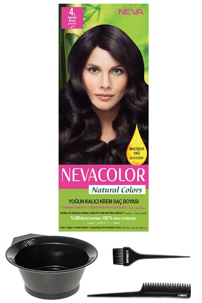 Neva Color 4 Kahve Kalici Krem Sac Boyasi Ve Sac Boyama Seti Fiyati Yorumlari Trendyol