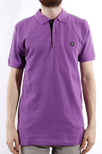 Globay Erkek Mor Polo Yaka T Shirt Trendyol
