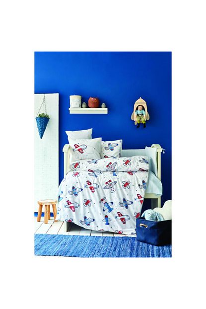 Karaca Home Airship Mavi Cotton Bebek Uyku Seti Trendyol