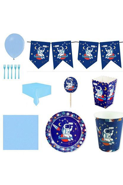 Hayaller Dukkani Astronot Uzay Temali Dogum Gunu Susleri Ve Parti Seti 8 Kisilik Trendyol