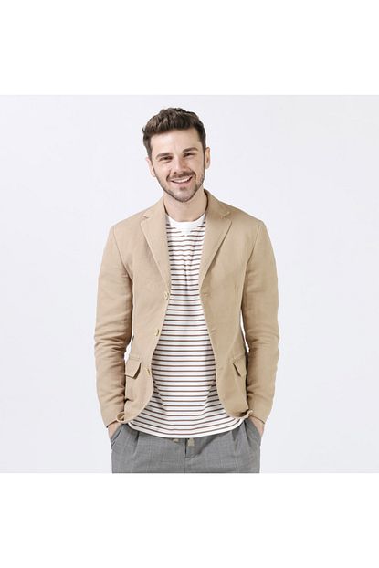Eleventy Kahve Keten Koton Dugmeli Slim Fit Spor Ceket Trendyol