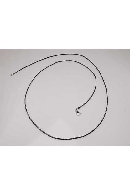 Omar Erkek Silver Burgu Ince Zincir Oksitli 60 Cm Kolye Trendyol