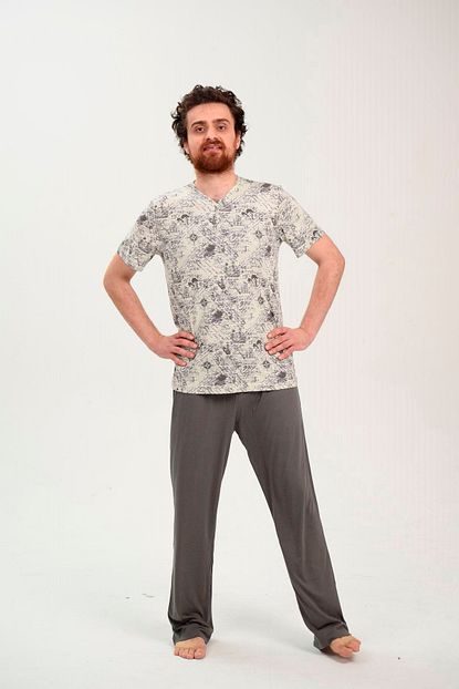 Seasoul Erkek Gri Pijama Takimi Trendyol