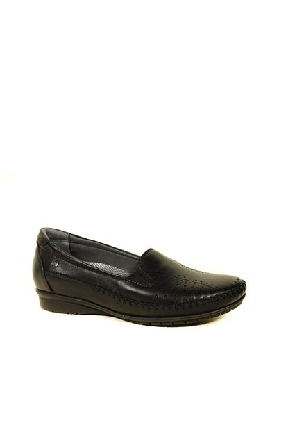 Forelli 51301 Kadin Siyah Deri Comfort Ayakkabi Trendyol