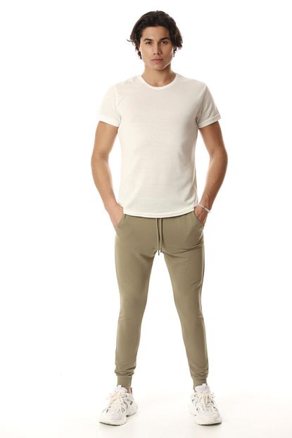 Basicrafta Erkek Beyaz Zara Kumas Bisiklet Yaka T Shirt Trendyol